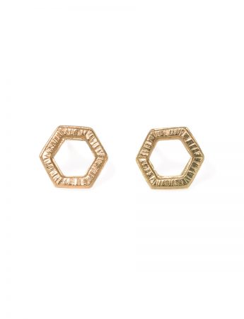 Water Frequency Stud Earrings – Yellow Gold