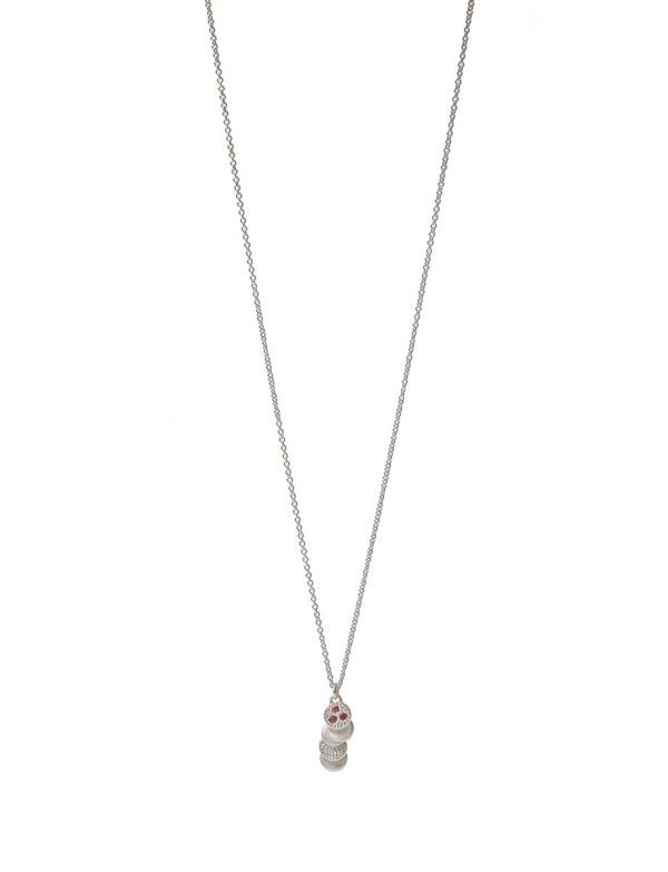 Beloved Assemblage Pendant Necklace – Silver & Ruby