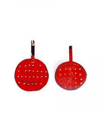 Red Sieve Stud Earrings