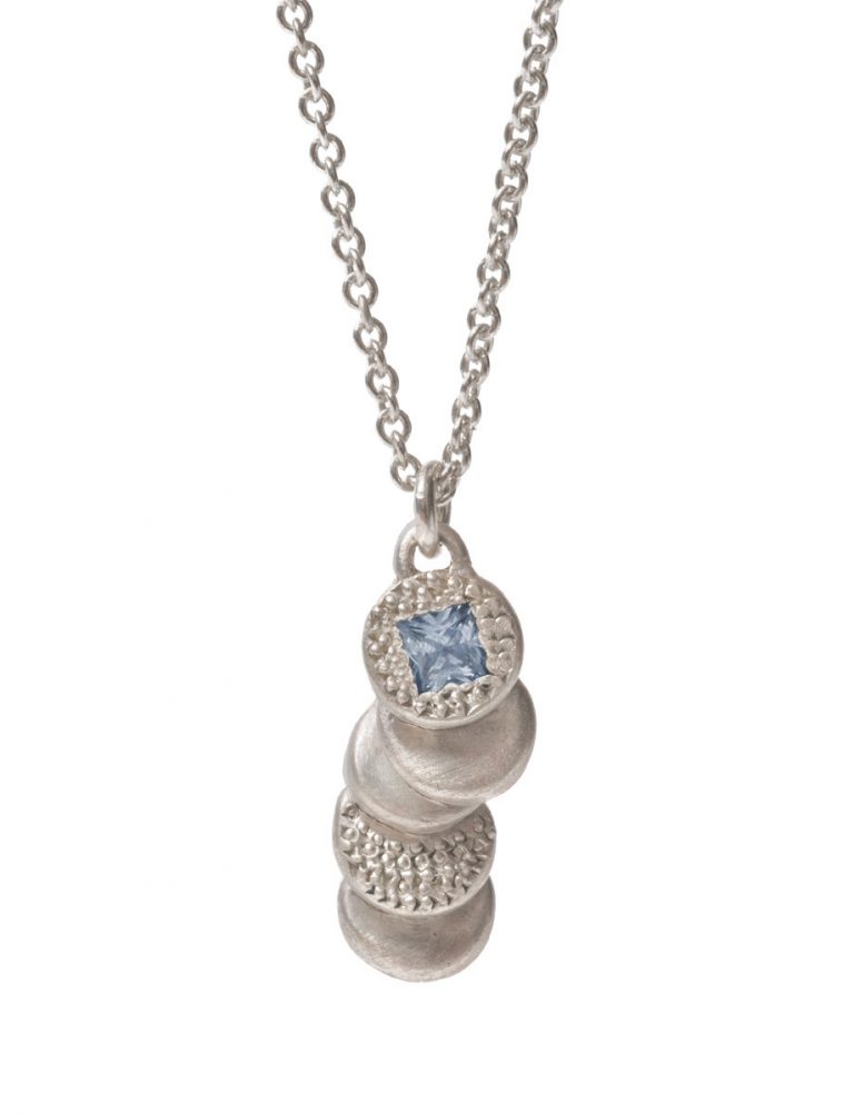 Beloved Assemblage Silver Pendant Necklace – Blue Sapphire
