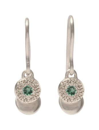 Beloved Assemblage Silver Hook Earrings – Green Tourmaline