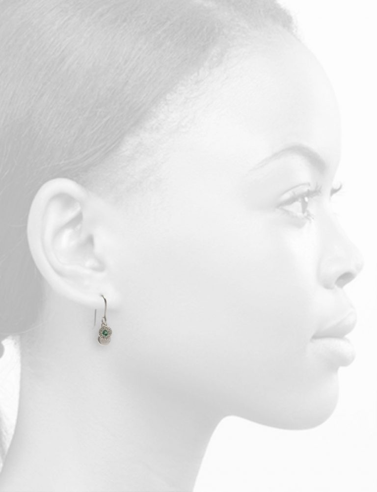 Beloved Assemblage Silver Hook Earrings – Green Tourmaline