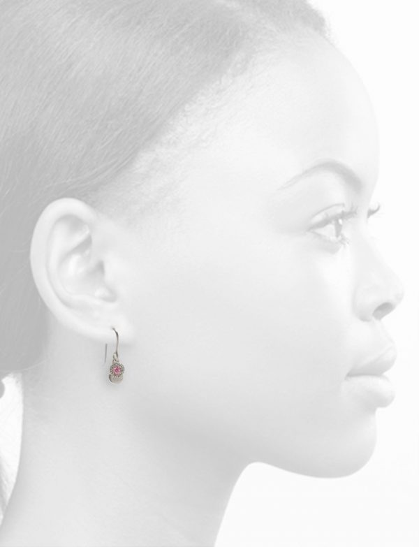 Beloved Assemblage Silver Hook Earrings – Pink Tourmaline