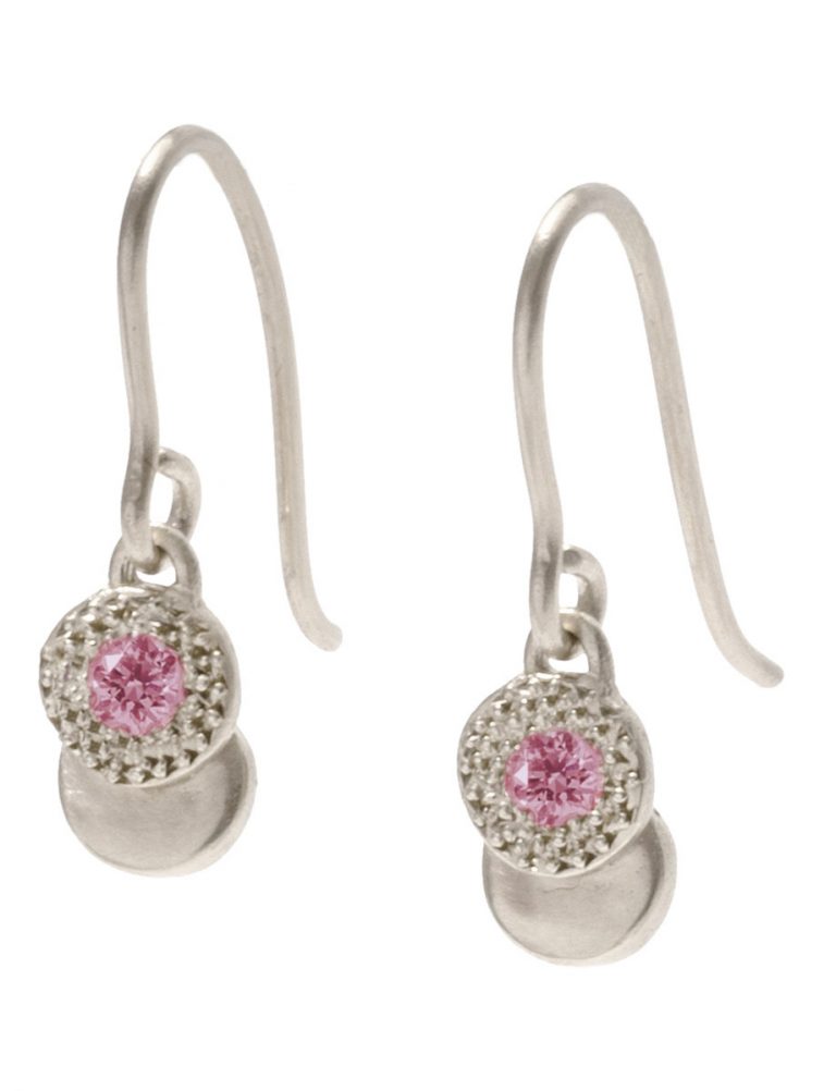 Beloved Assemblage Silver Hook Earrings – Pink Tourmaline