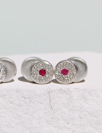 Beloved Assemblage Silver Two Stack Stud Earrings – Ruby