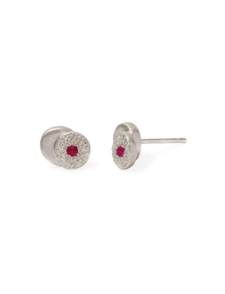 Beloved Assemblage Silver Two Stack Stud Earrings – Ruby
