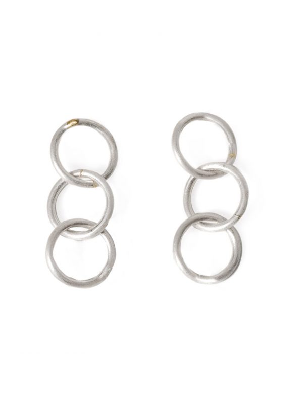 Anthem Three Earrings – Silver & Gold