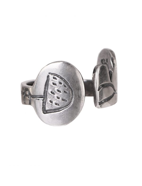 Umbrella Sterling Silver Adjustable Ring