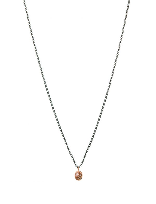 Glimmer Pendant Necklace – Rose Gold & Diamonds