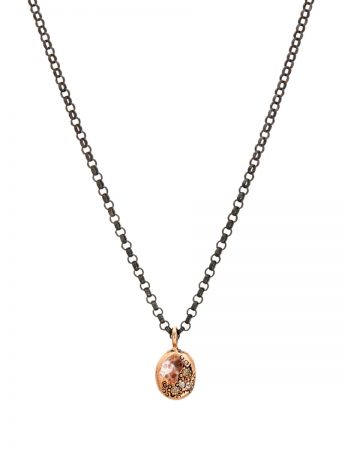 Glimmer Pendant Necklace – Rose Gold & Diamonds