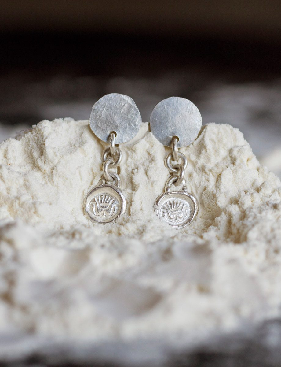 Silver lily earrings best sale