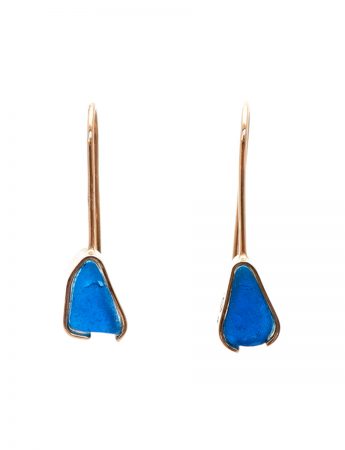 Beach Glass Earrings – Dark Blue