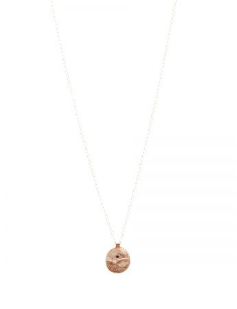 Cherry Blossom Charm Pendant Necklace – Rose Gold And Iolite