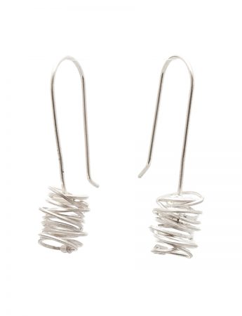 Coil Hook Earrings – Silver