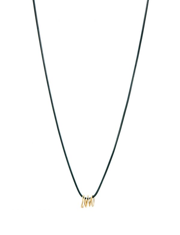 Long Coil Pendant Necklace – Yellow Gold