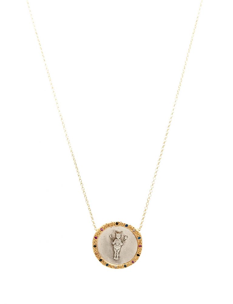 Divine Mojo Coin Necklace – Sapphires