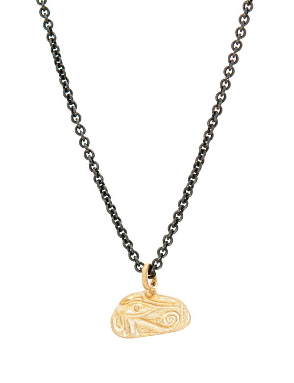 Egyptian Eye Pendant Necklace – Yellow Gold