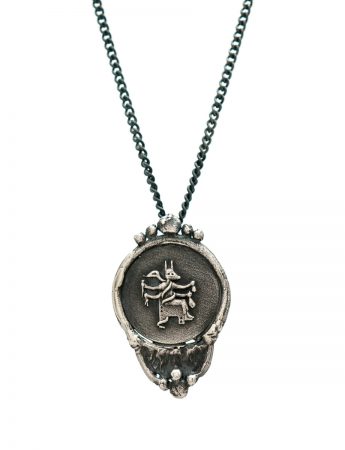 Goddess Of Protection Pendant Necklace – Black