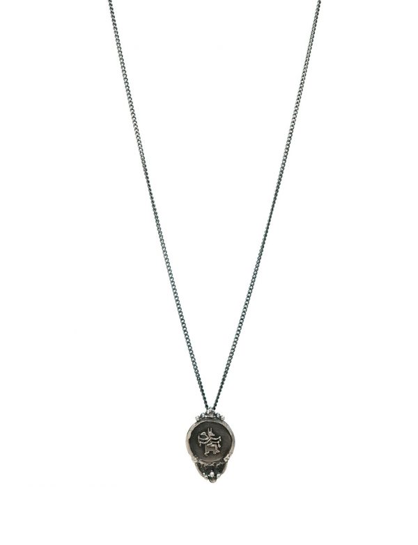 Goddess Of Protection Pendant Necklace – Black
