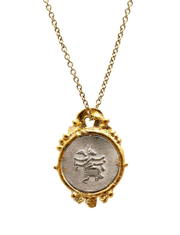 Goddess Of Protection Pendant Necklace – Silver & Gold