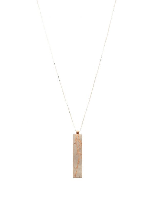 Grass Pendant Necklace – Rose Gold