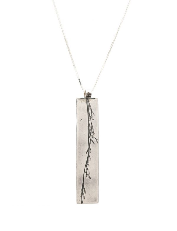 Grass Pendant Necklace – Sterling Silver