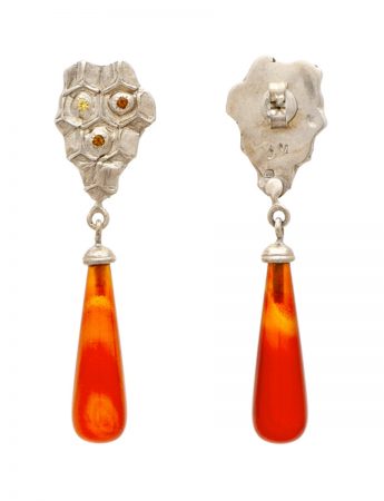 Honey Drop Carnelian Earrings