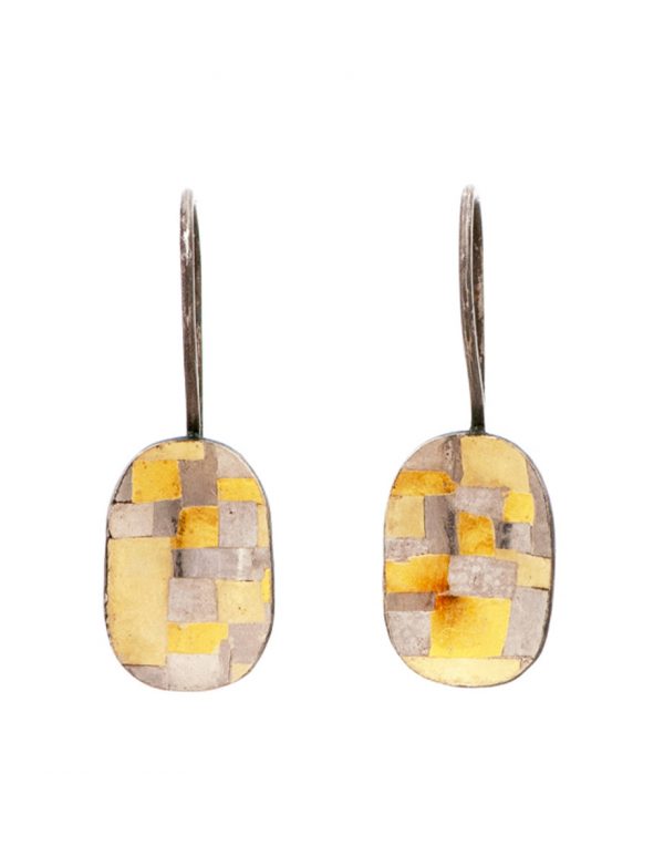Shadowed Terrain Oval Earrings