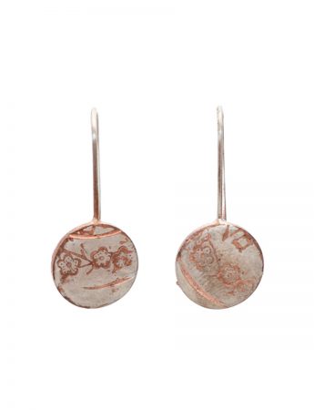 Japanese Blossom Hook Earrings – Rose Gold