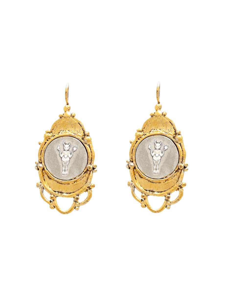 Large Divine Mojo Earrings – Silver & Gold