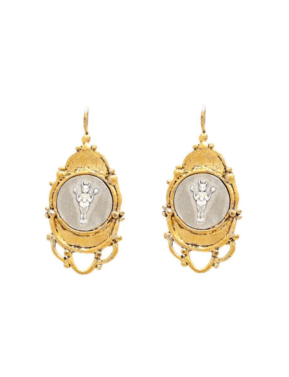 Large Divine Mojo Earrings – Silver & Gold