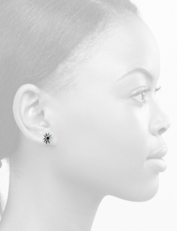 Large Radiant Star Earrings – Blue Sapphire