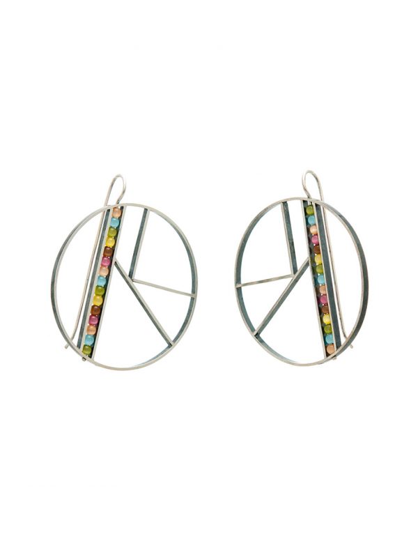 Large OK Earrings – Rainbow