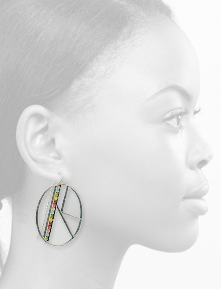 Large OK Earrings – Rainbow