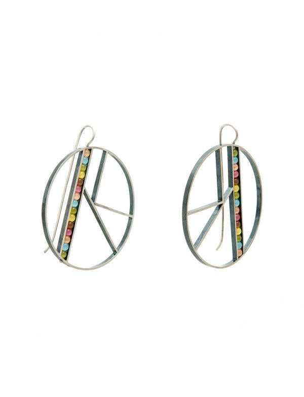 Large OK Earrings – Rainbow