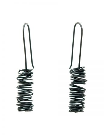 Ultra Coil Hook Earrings – Black