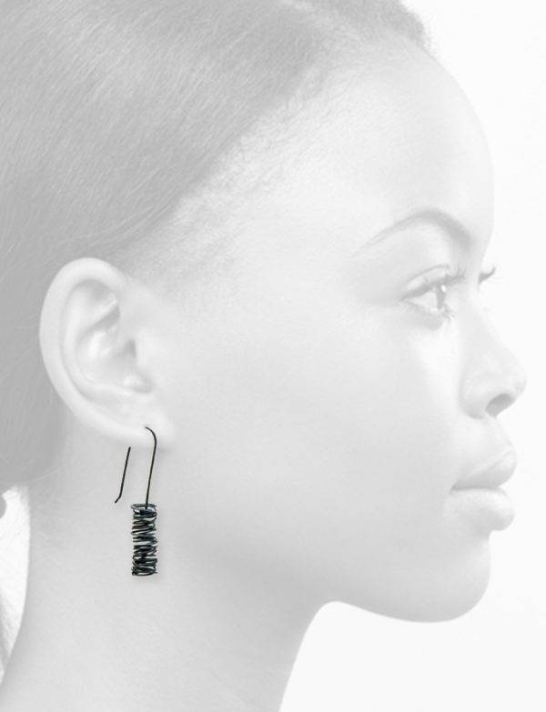 Ultra Coil Hook Earrings – Black