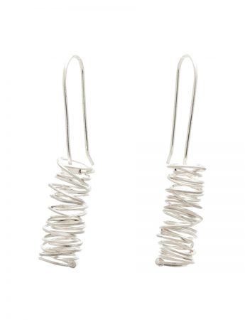 Ultra Coil Hook Earrings – Silver