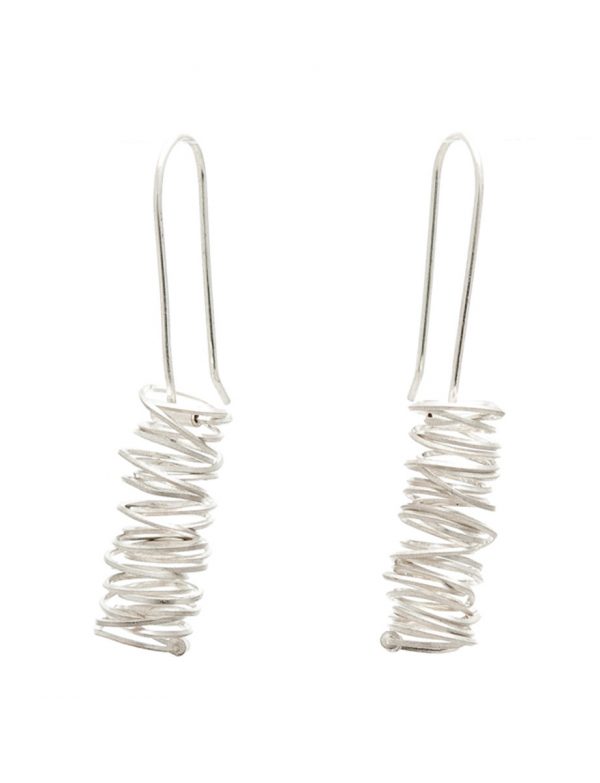 Ultra Coil Hook Earrings – Silver