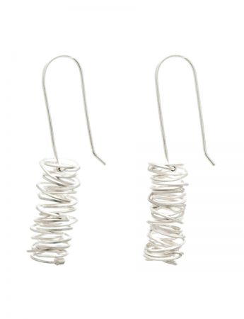 Ultra Coil Hook Earrings – Silver