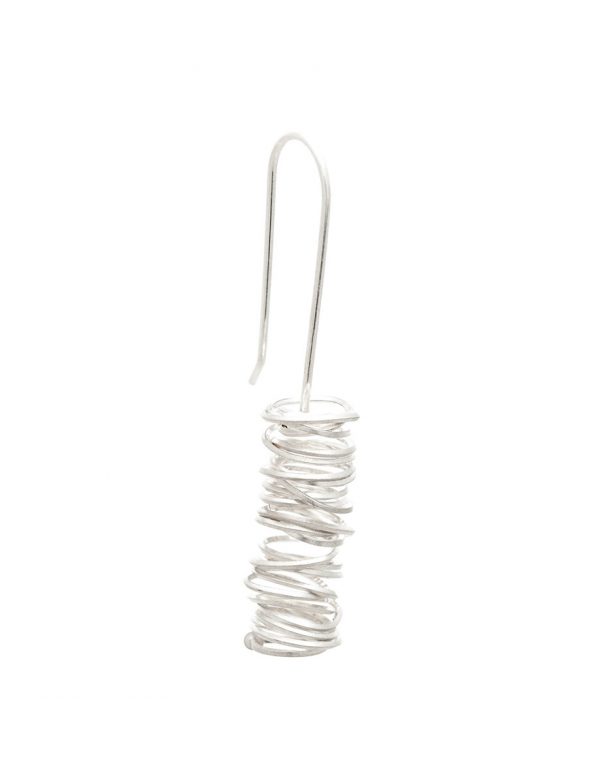 Ultra Coil Hook Earrings – Silver