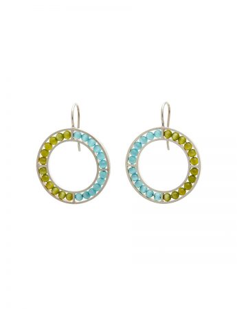 Quatro Earrings – Light Blue & Green