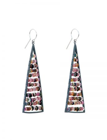 Triangle Reef Earrings – Multicolour Tourmalines