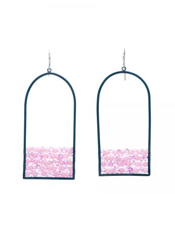 Arch Reef Earrings – Peruvian Opal & Pink Topaz