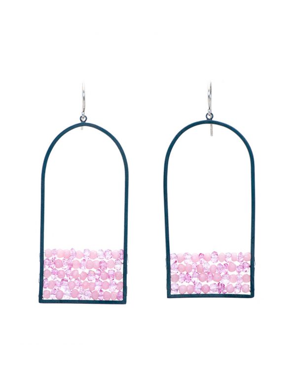 Arch Reef Earrings – Peruvian Opal & Pink Topaz
