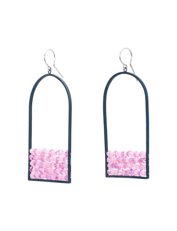 Arch Reef Earrings – Peruvian Opal & Pink Topaz