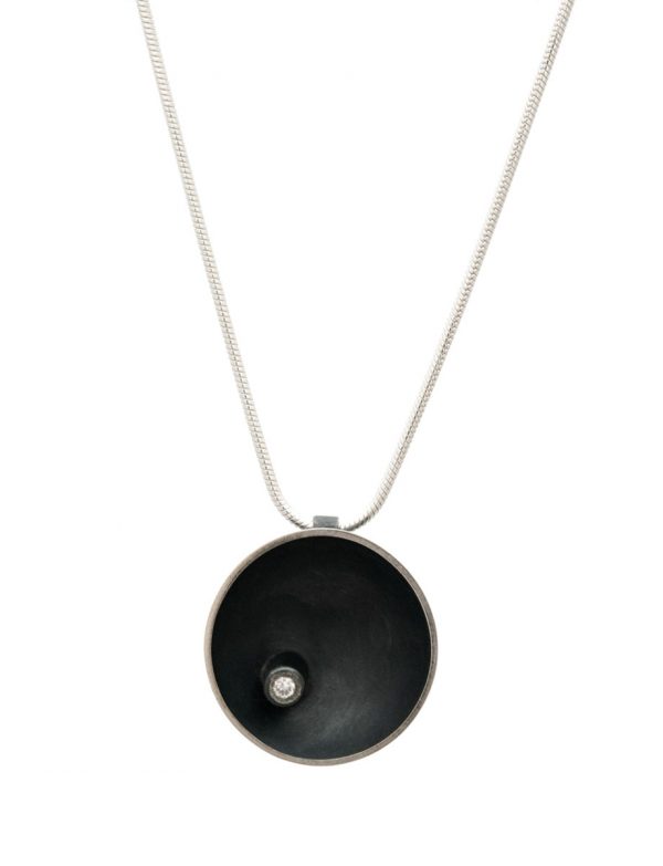 Black Sea Dish Pendant – Diamond