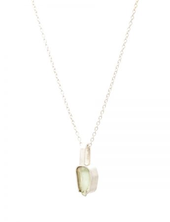 Beach Glass Pendant Necklace – Pale Aqua Seafoam