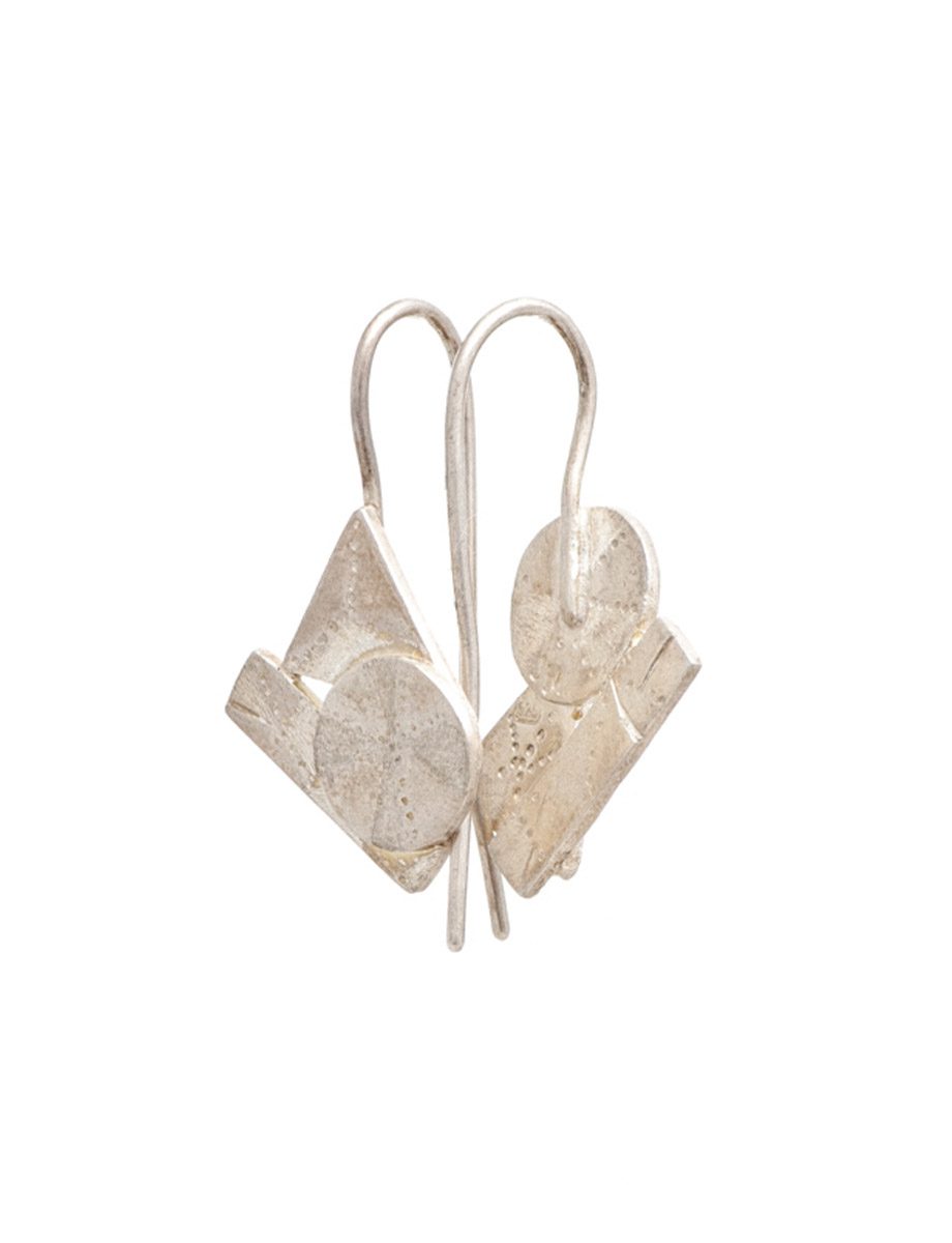 Contemporary silver sale earrings