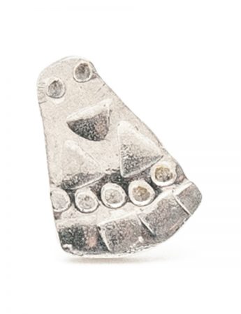 Small Triangular Single Stud Earring – Silver